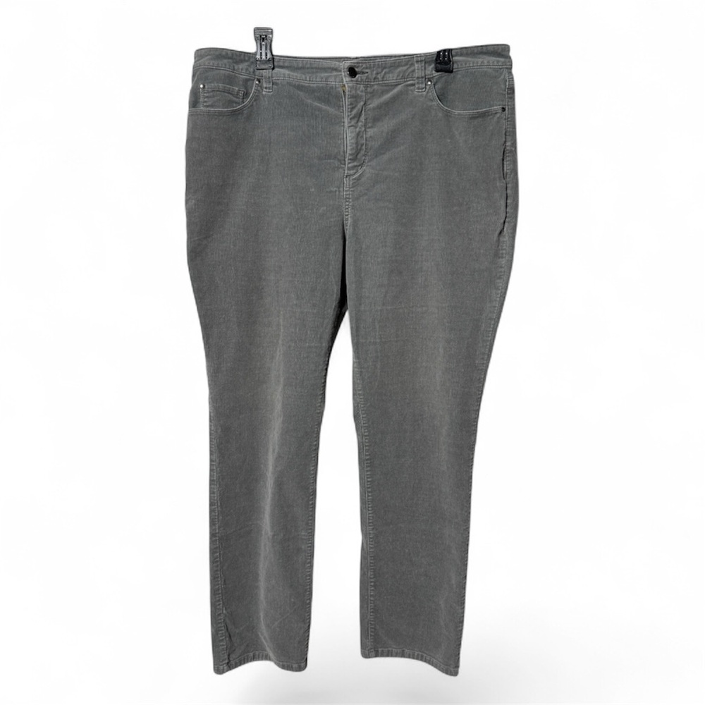 Charter Club Gray Straight Leg Corduroy Pants